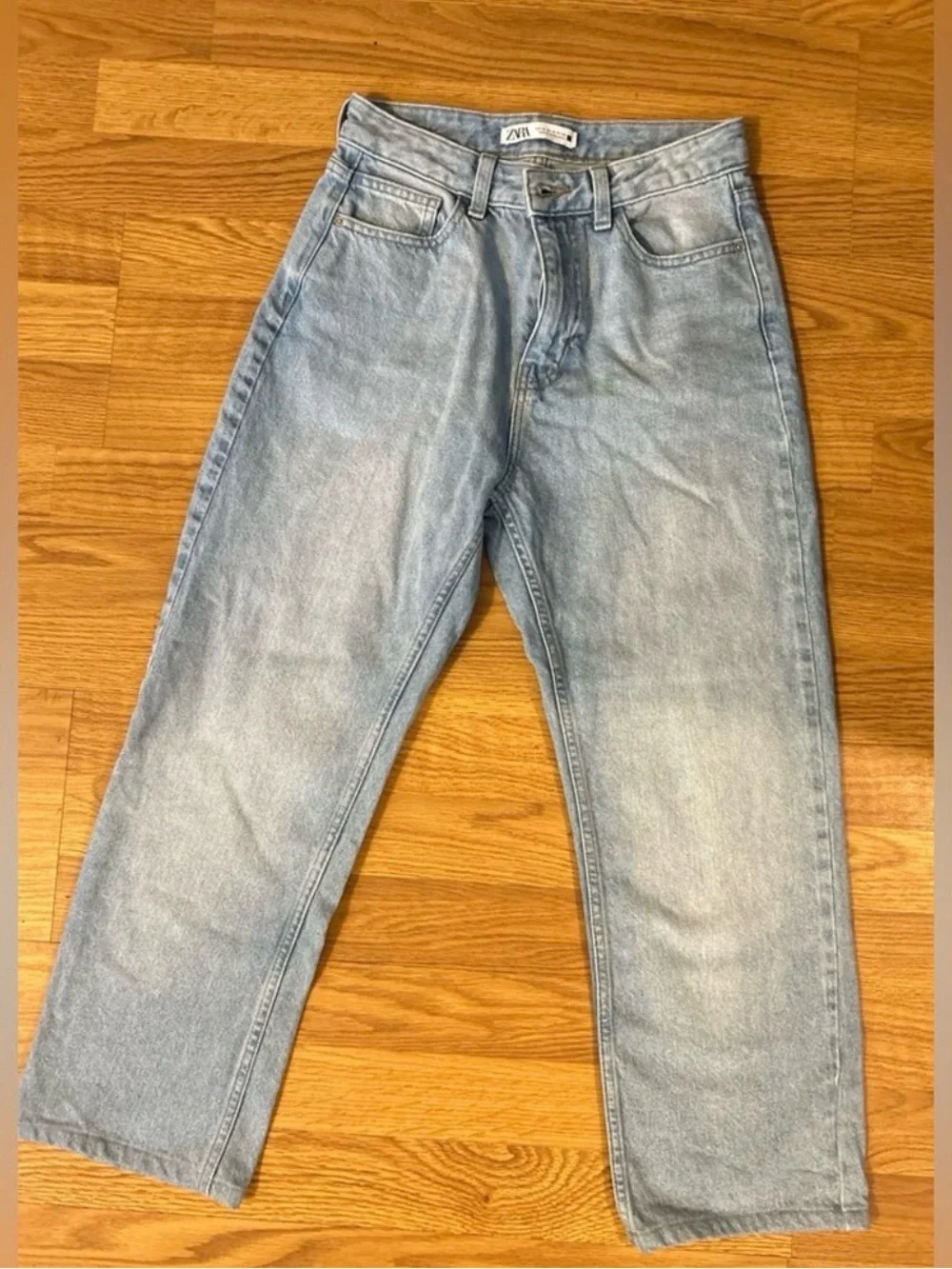 Zara Z1975 Light Wash Straight Leg Jeans Size 4 - Picture 5 of 12